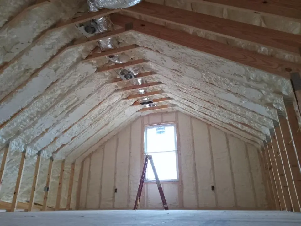 Spray foam roofing application for Crawl Space Insulation project in East Greenbush